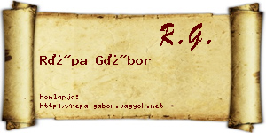 Répa Gábor névjegykártya